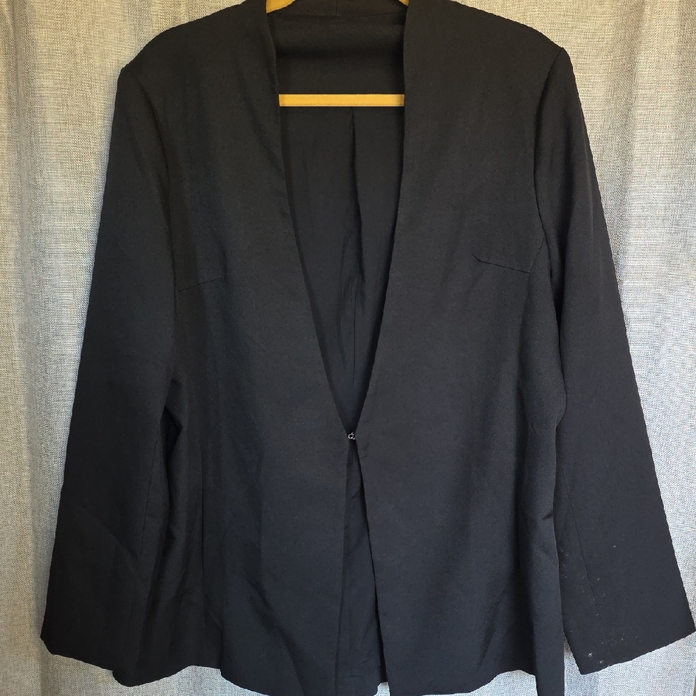 Elegant Black Women's Blazer Sz Unknown, See Measurements I1-2025248